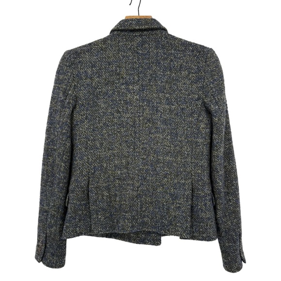 BLK DNM Tweed Double Breasted Wool Blend Blazer Size S - Picture 2 of 11
